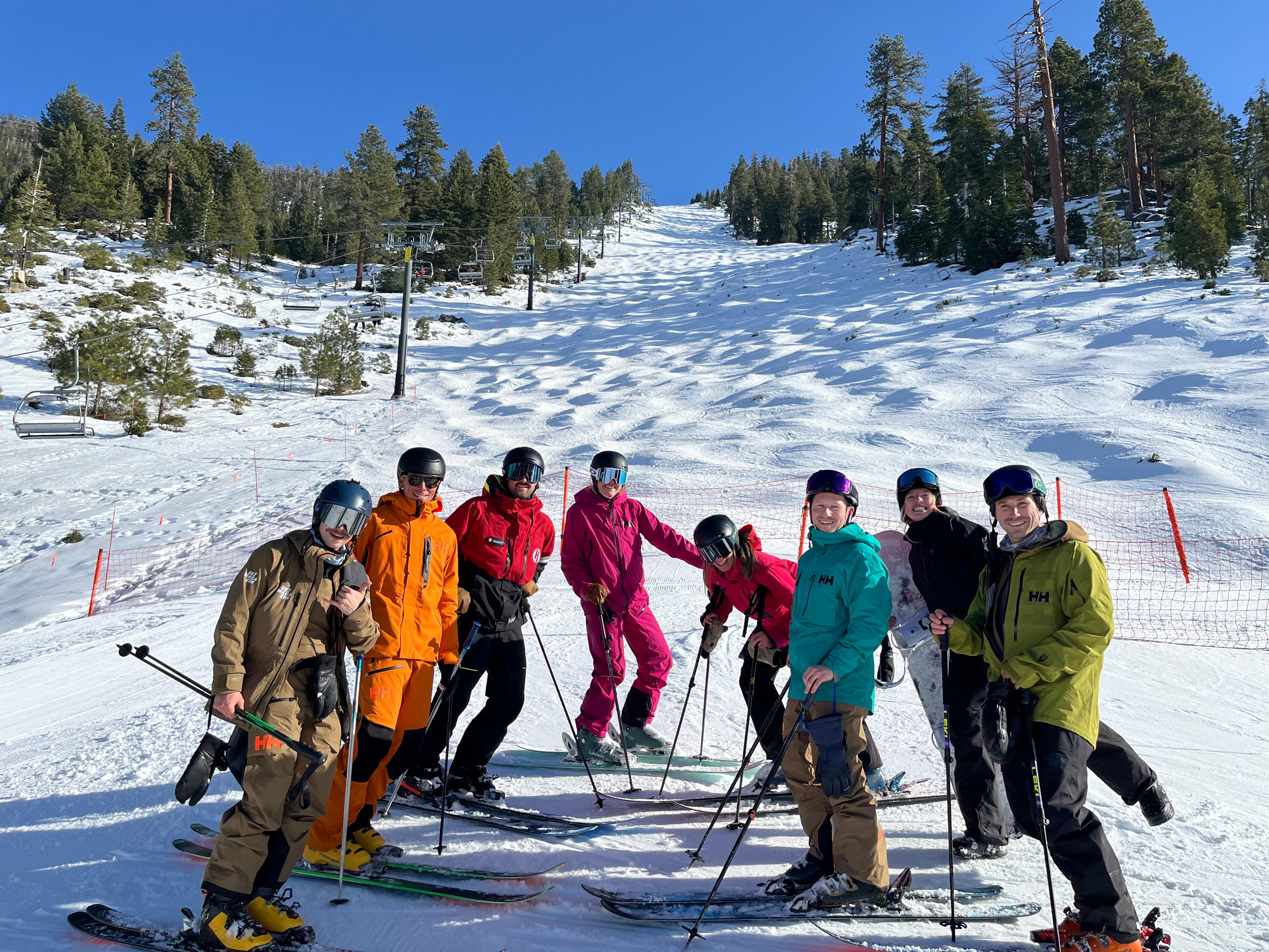 Helly Hansen crew at the bottom of Gunbarrel
